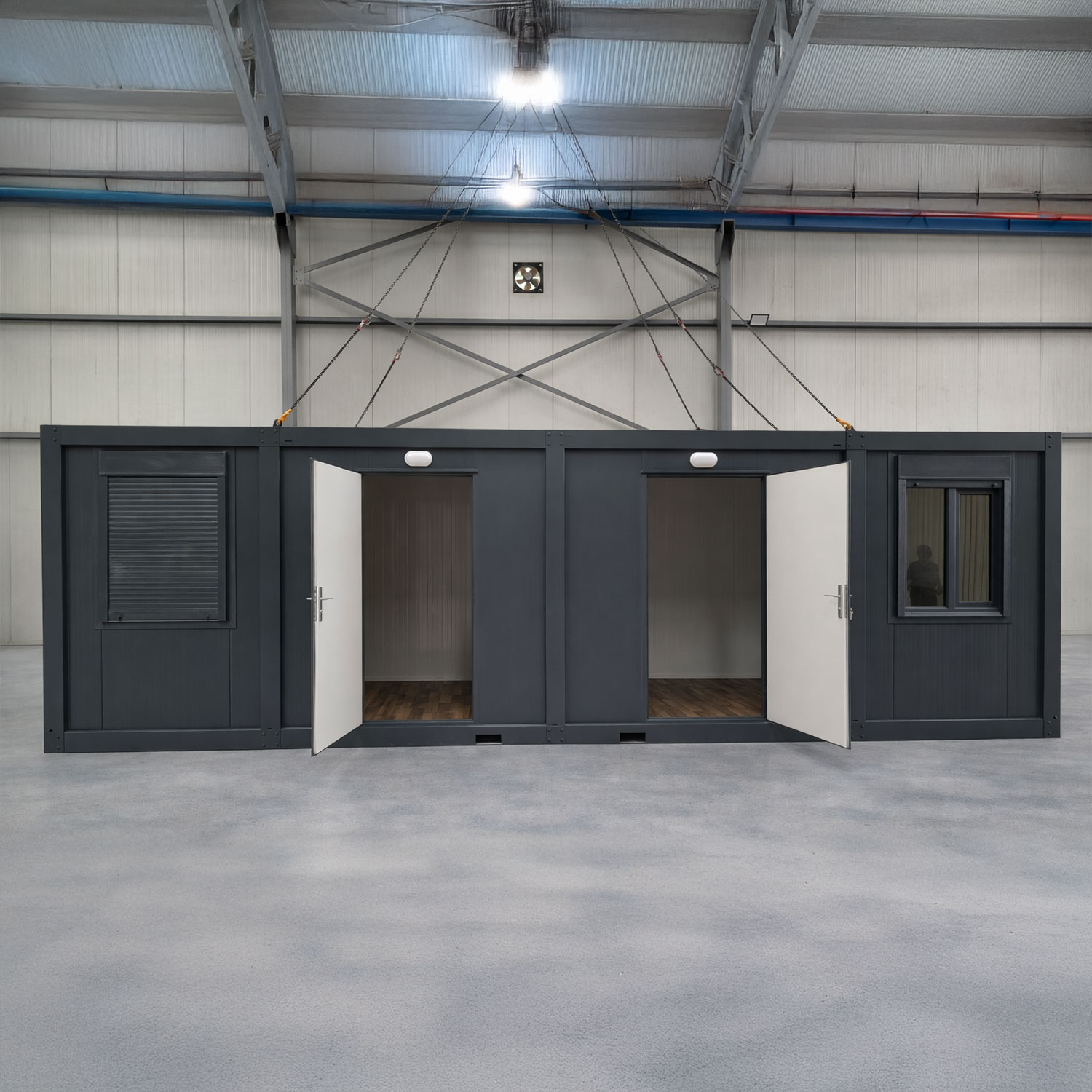 Module T UK | OC-A10000.1 – Large Open-Plan Office Container (24 m²)