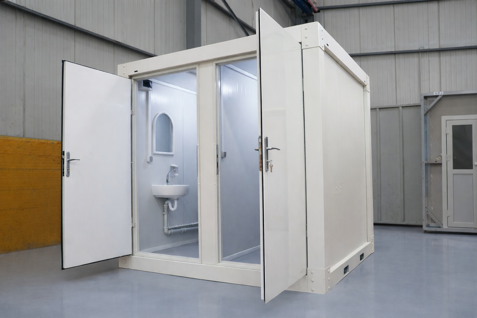 Module T UK | LC-A3000.4 – Locker & Sanitary Container with Shower (7.2 m²)