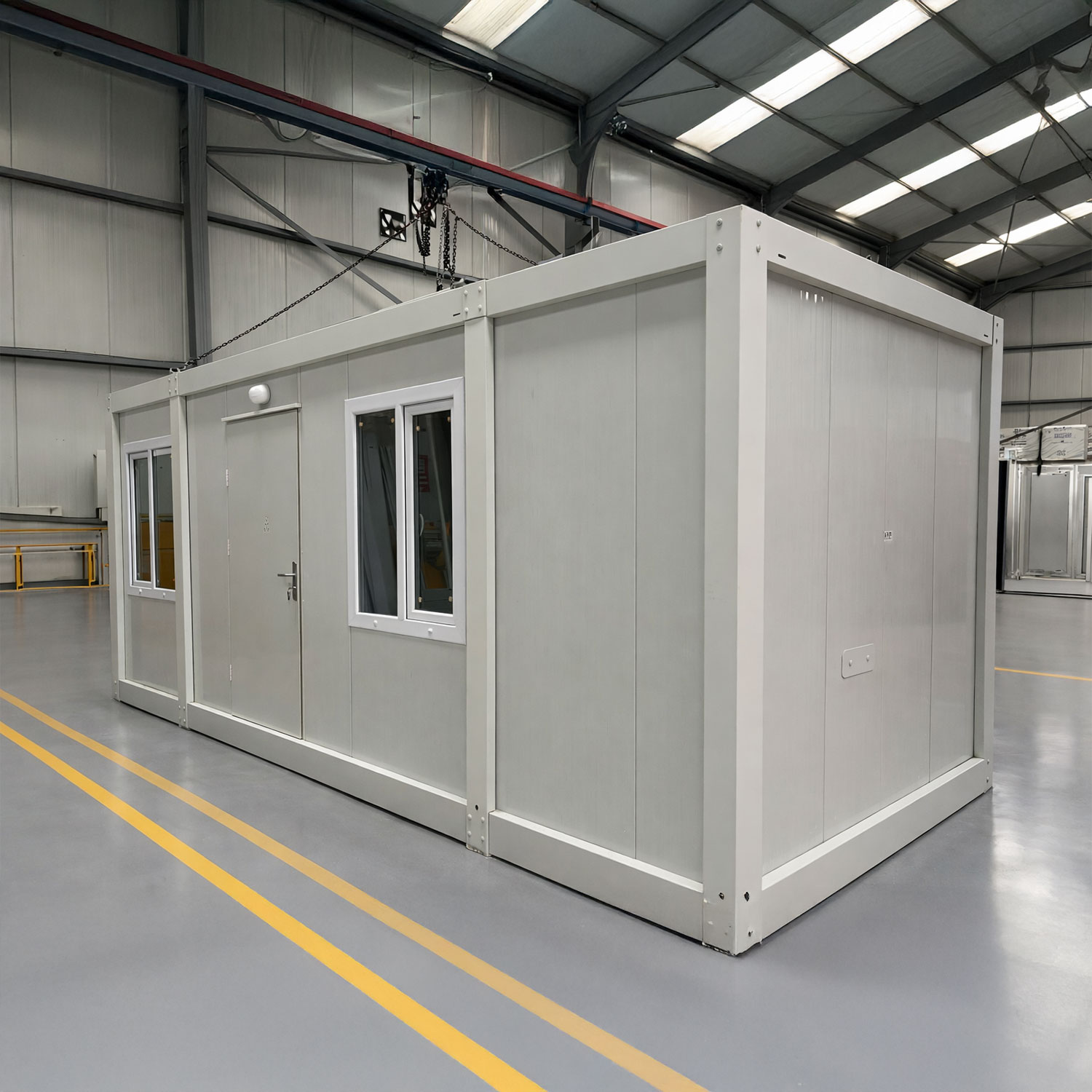 Module T UK | OC-22 – Dual Office Container with Central Sanitary Unit (14.4 m²)