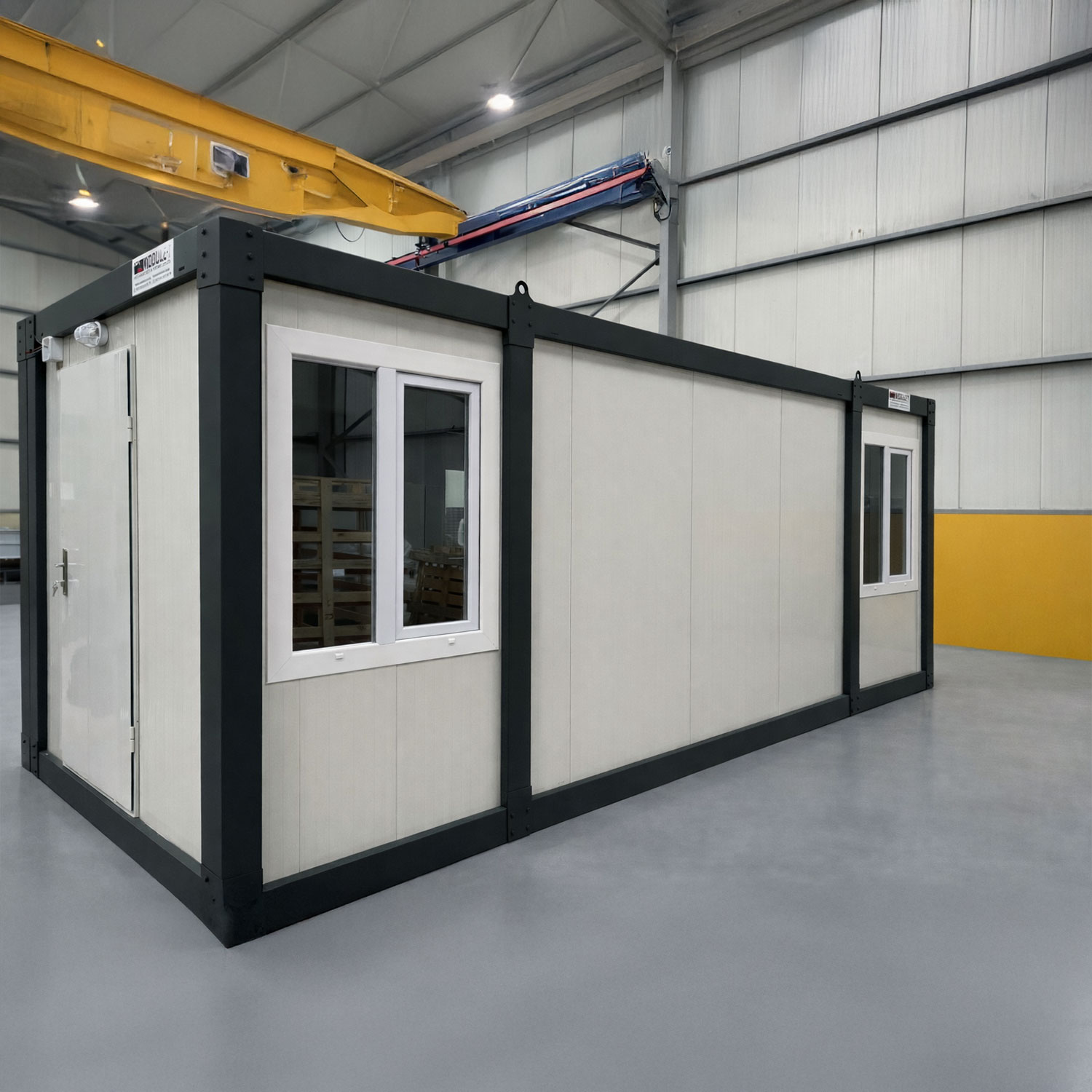Module T UK | OC-A6000.3 – Site Office Container with Two Offices and Central Kitchenette (14.4 m²)