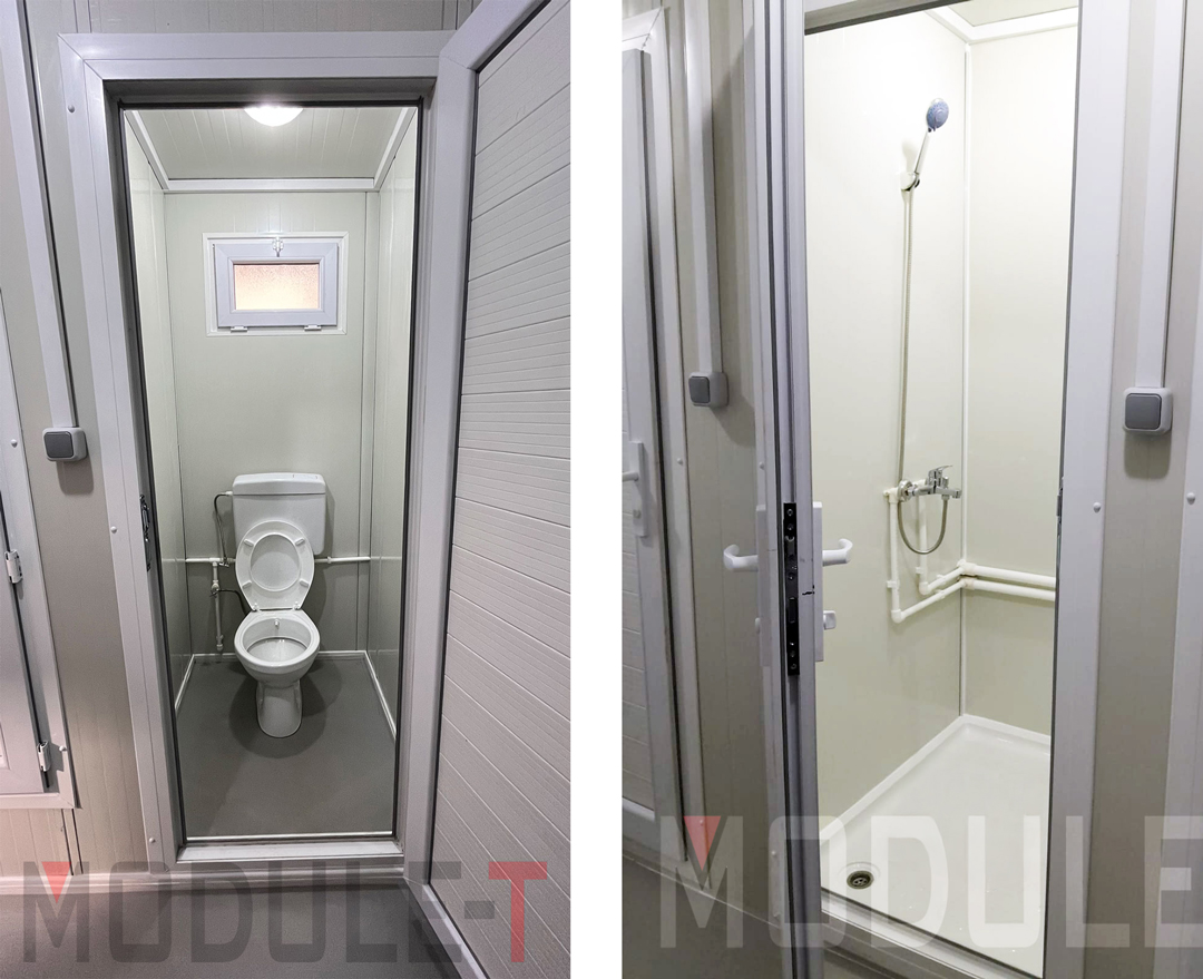 Module T UK | SC-A6000.2 – Combined Toilet & Shower Cabin with Accessible Toilet