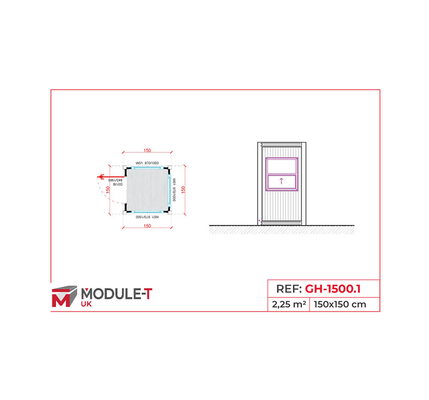 Module T UK | Ultra-Compact Security Guardhouse Container 2.25 m²