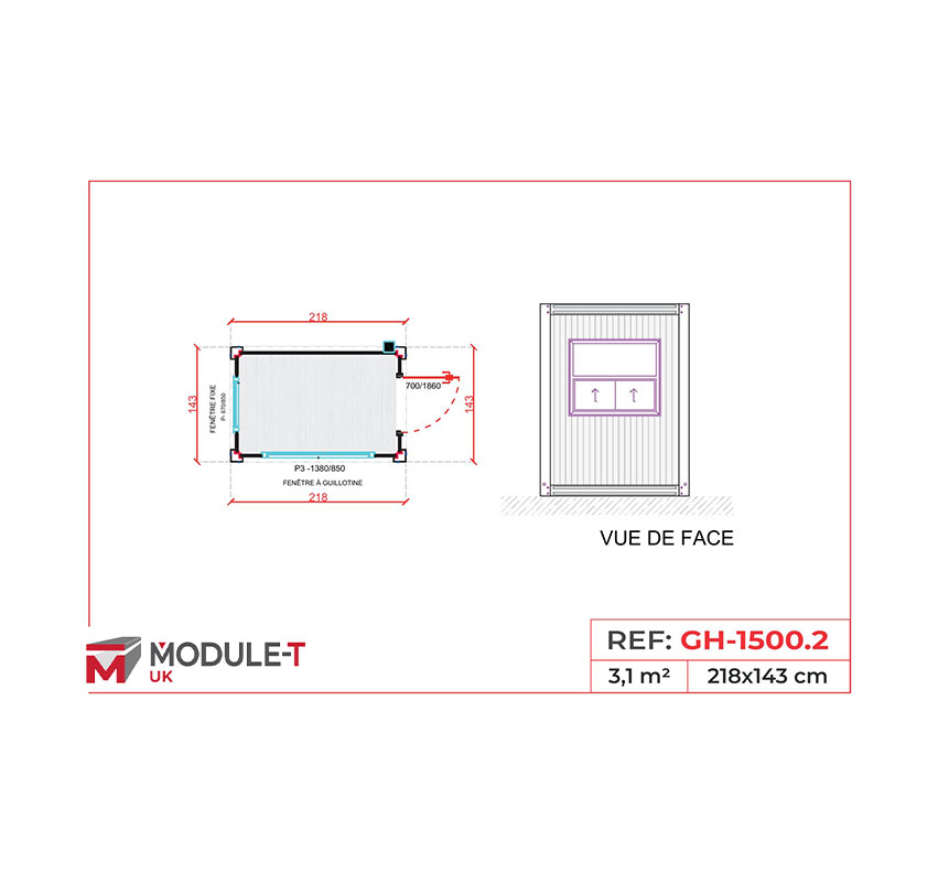 Module T UK | Ultra-Compact Security Guardhouse Container 2.25 m²