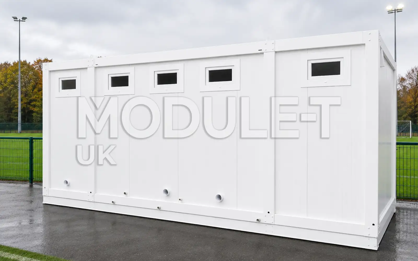 Modular changing room exterior front — Module-T UK