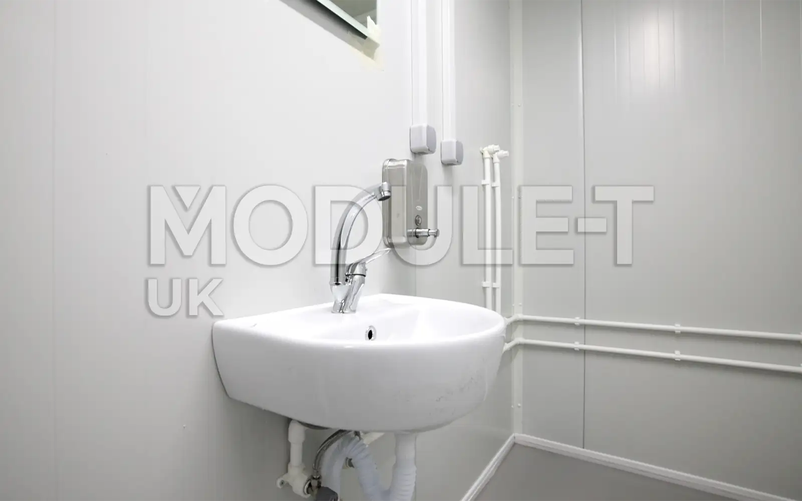 Modular changing room washbasin detail — Module-T UK