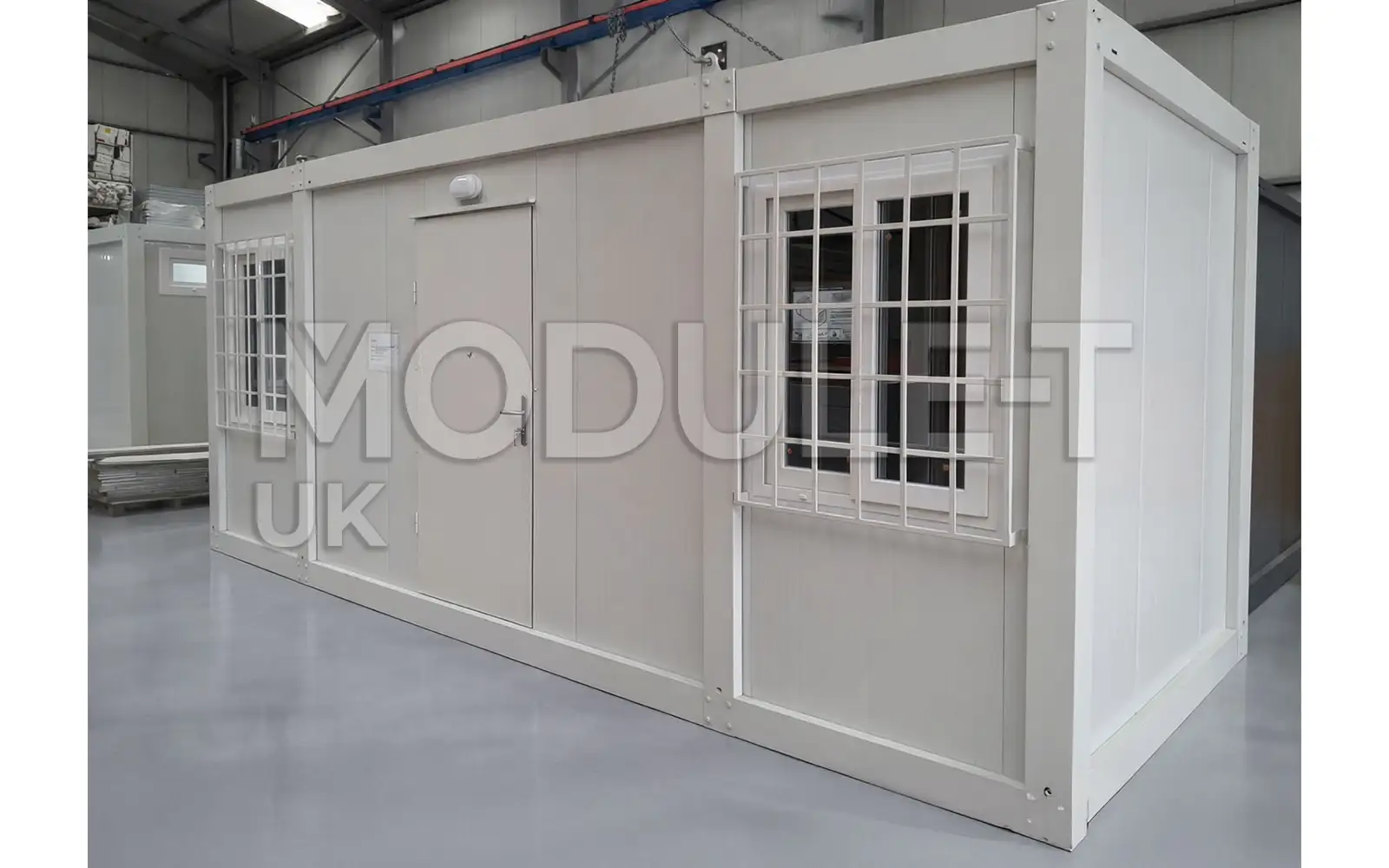 Office container with barred window — Module-T UK