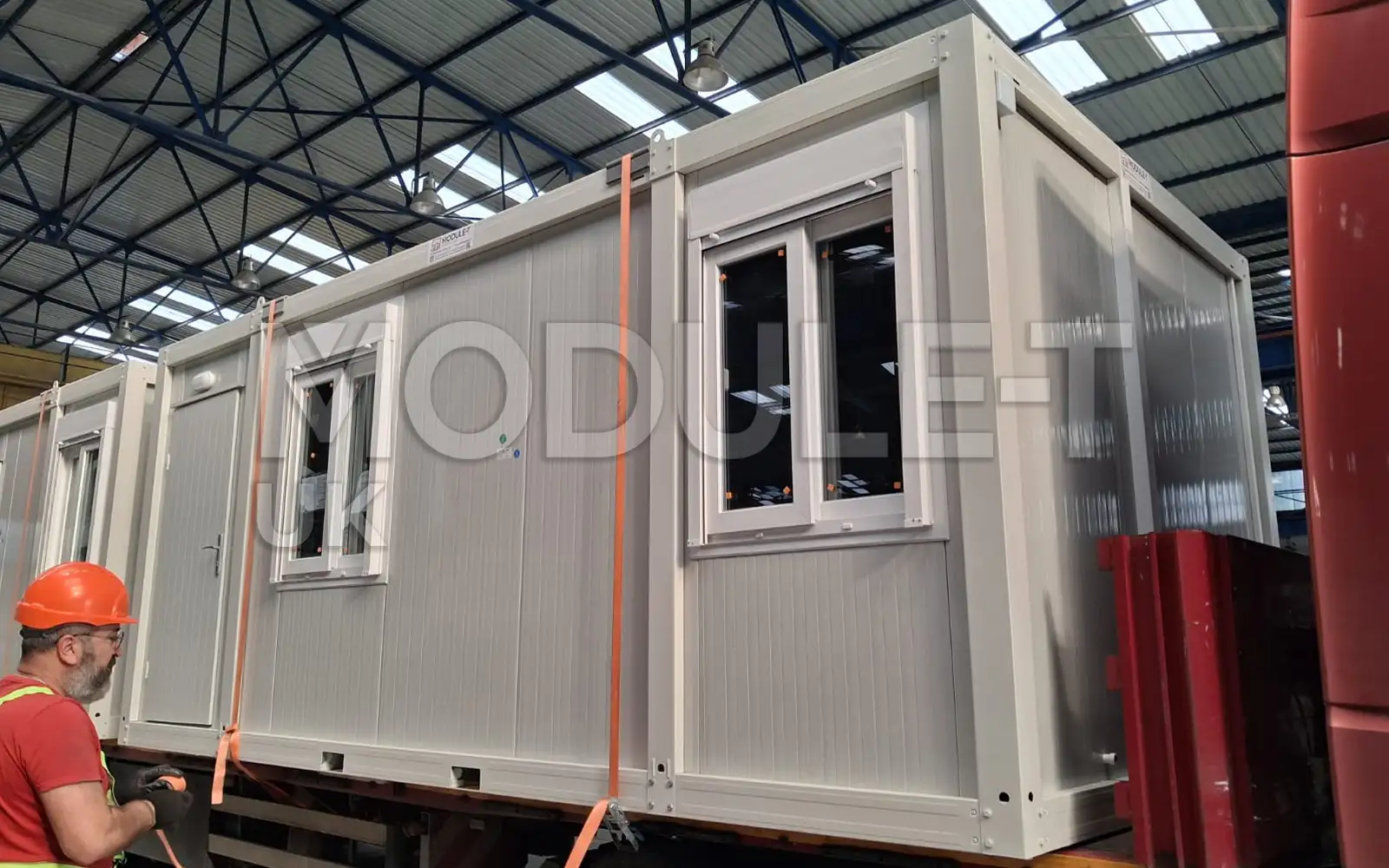 Office container exterior corner view — Module-T UK