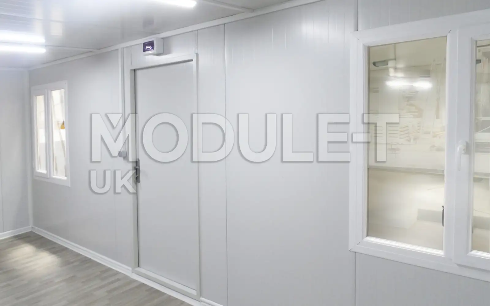 Portable office interior with partitions — Module-T UK