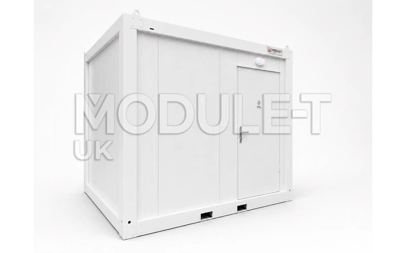 Portable toilet cabin rear exterior — Module-T UK