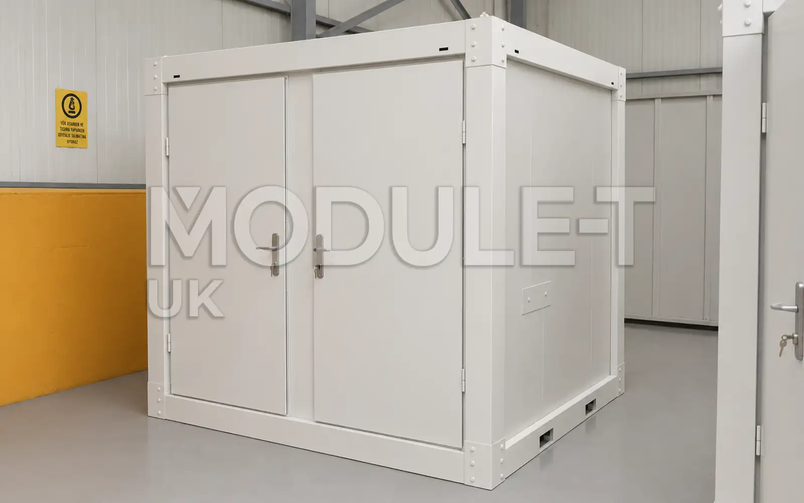 Portable toilet cabin side exterior — Module-T UK