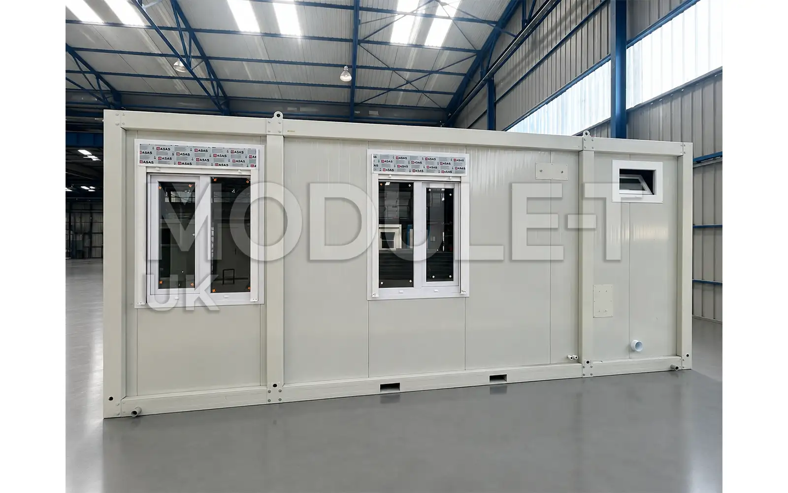 Site office cabin front view — Module-T UK