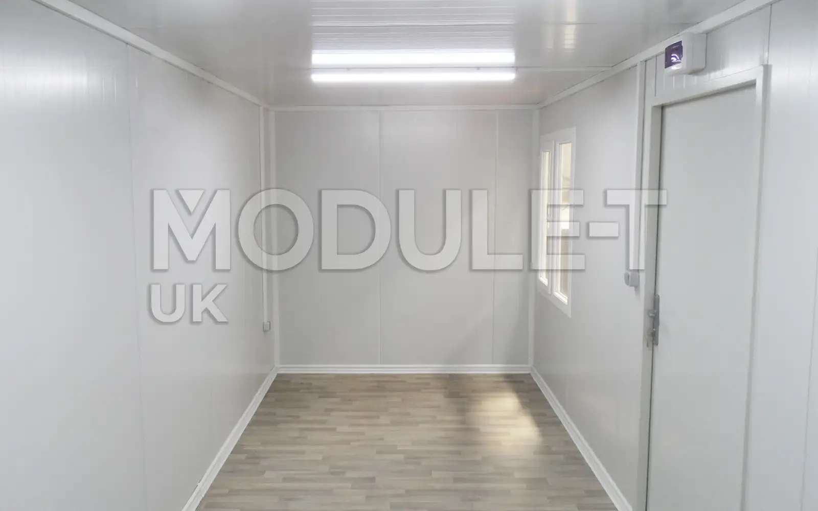 Site office interior door and window — Module-T UK