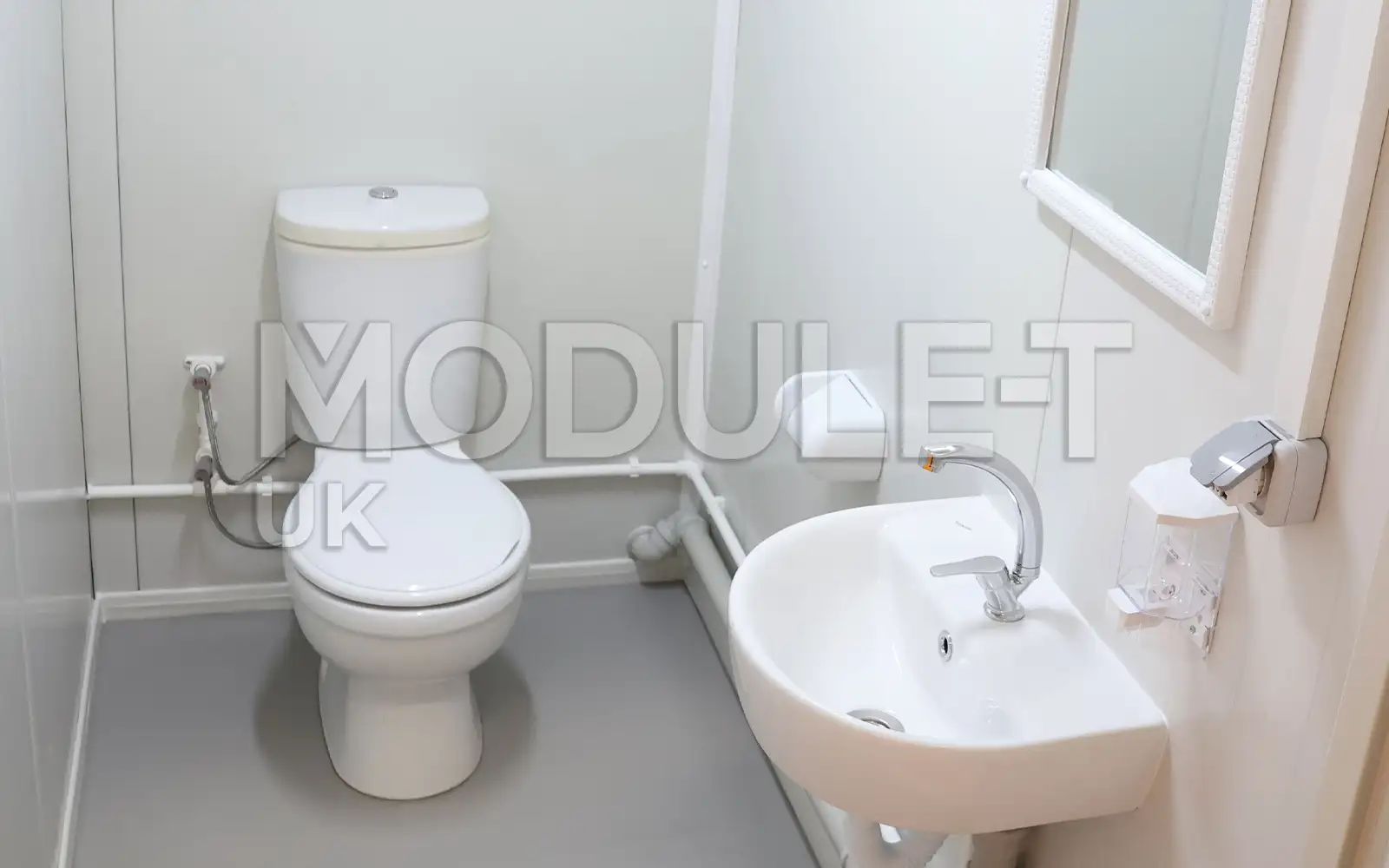 Toilet cabin WC and washbasin interior — Module-T UK